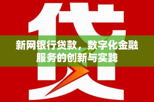 木垒新网银行贷款，数字化金融服务的创新与实践