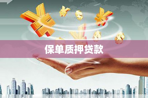 木垒保单质押贷款
