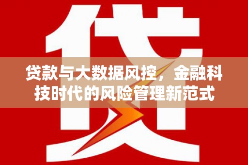 木垒贷款与大数据风控，金融科技时代的风险管理新范式