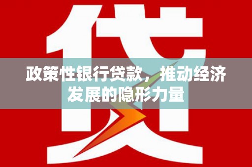 木垒政策性银行贷款，推动经济发展的隐形力量