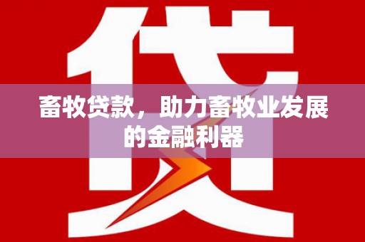 木垒畜牧贷款，助力畜牧业发展的金融利器