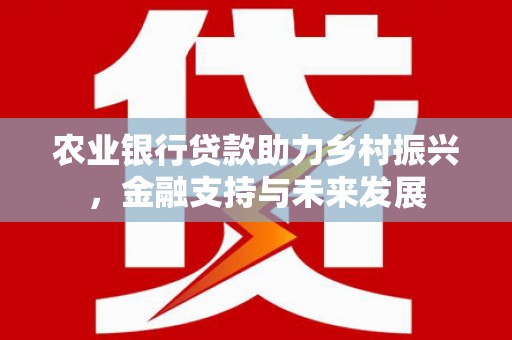 木垒农业银行贷款助力乡村振兴，金融支持与未来发展
