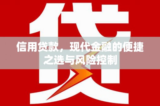 木垒信用贷款，现代金融的便捷之选与风险控制