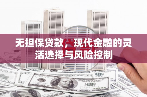 木垒无担保贷款，现代金融的灵活选择与风险控制