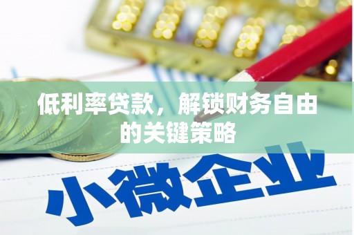木垒低利率贷款，解锁财务自由的关键策略