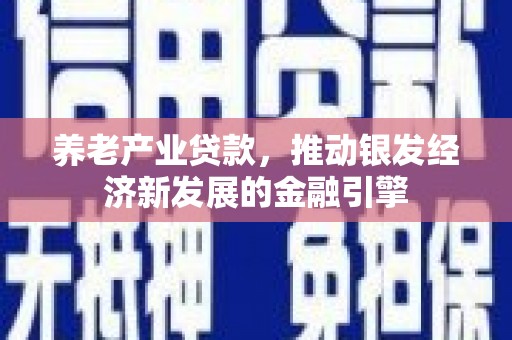 木垒养老产业贷款，推动银发经济新发展的金融引擎