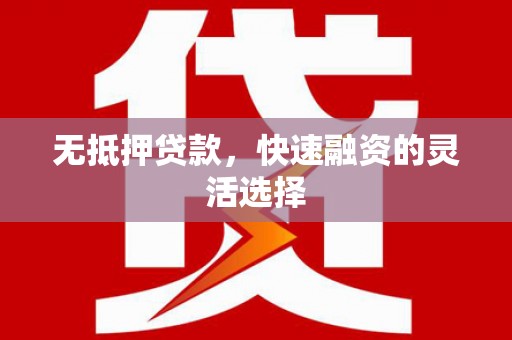 木垒无抵押贷款，快速融资的灵活选择