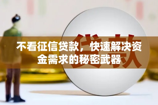 木垒不看征信贷款，快速解决资金需求的秘密武器