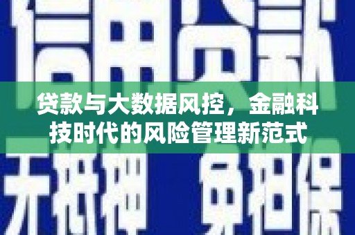 木垒贷款与大数据风控，金融科技时代的风险管理新范式
