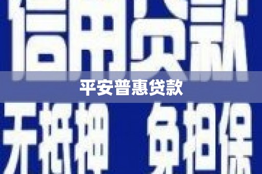 木垒平安普惠贷款