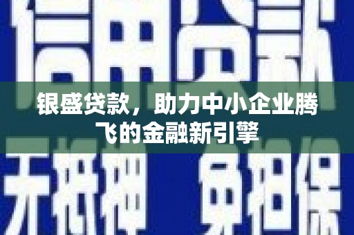 木垒银盛贷款，助力中小企业腾飞的金融新引擎