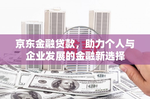 木垒京东金融贷款，助力个人与企业发展的金融新选择