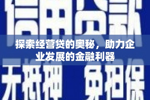木垒探索经营贷的奥秘，助力企业发展的金融利器