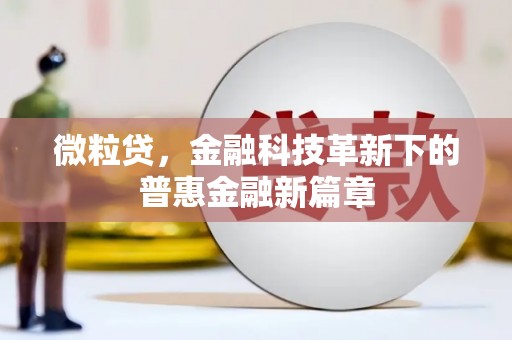 木垒微粒贷，金融科技革新下的普惠金融新篇章
