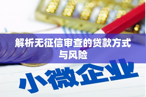 木垒解析无征信审查的贷款方式与风险