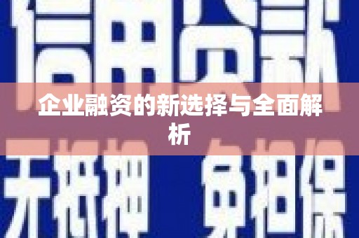 木垒企业融资的新选择与全面解析