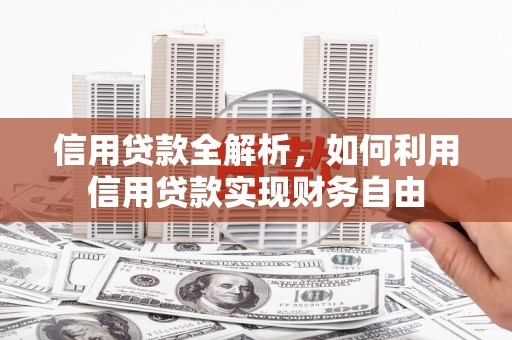 木垒信用贷款全解析，如何利用信用贷款实现财务自由